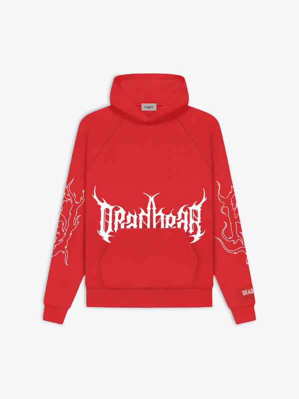 Deadbear — Flames Hoodie Red