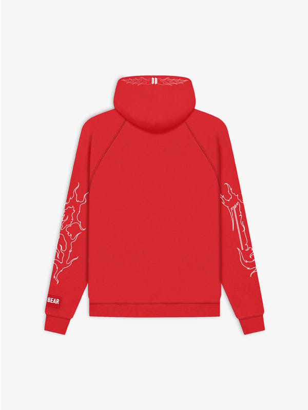 Deadbear — Flames Hoodie Red