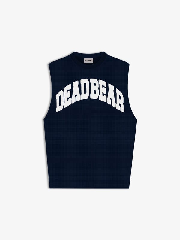 Deadbear — Waffle Tank Navy