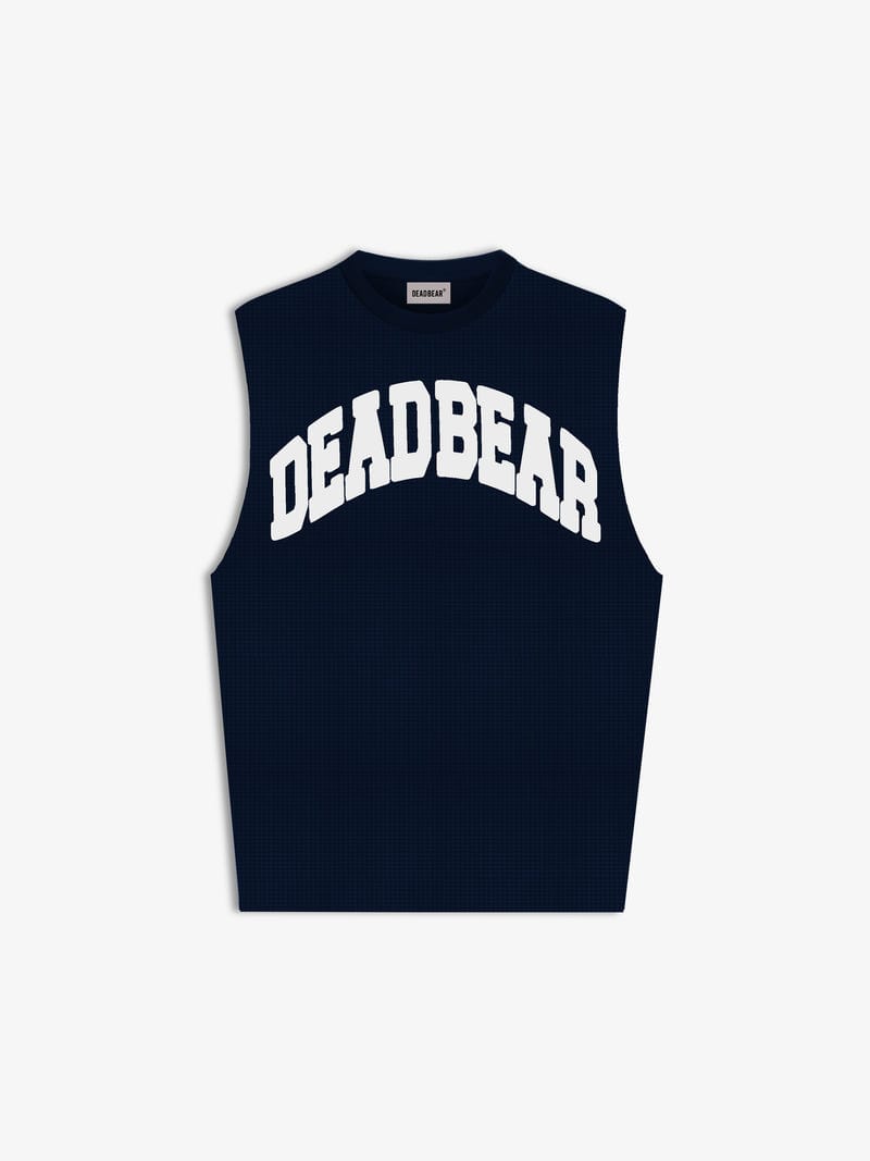 Waffle Tank Navy