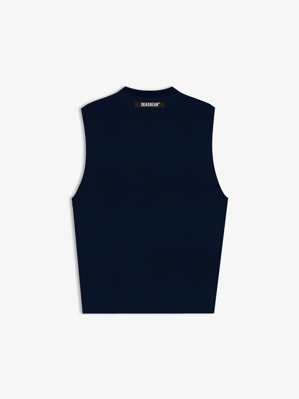 Deadbear — Waffle Tank Navy