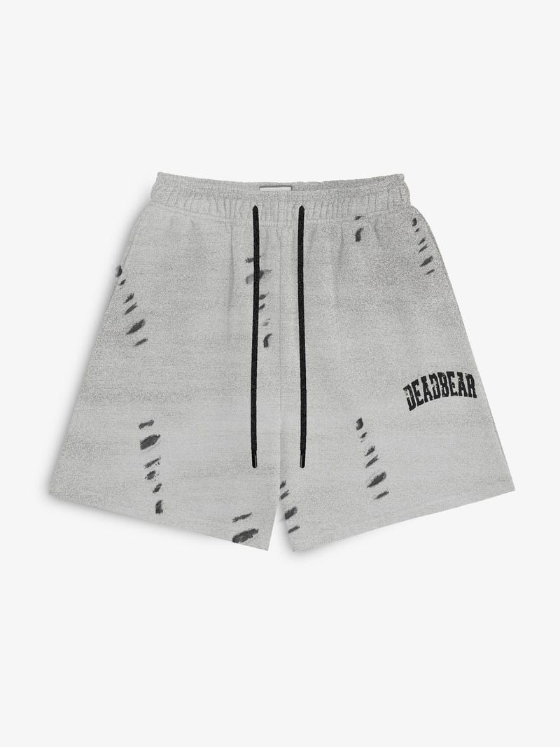 Distressed Washed Grey Shorts