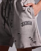 Distressed Washed Grey Shorts view 3