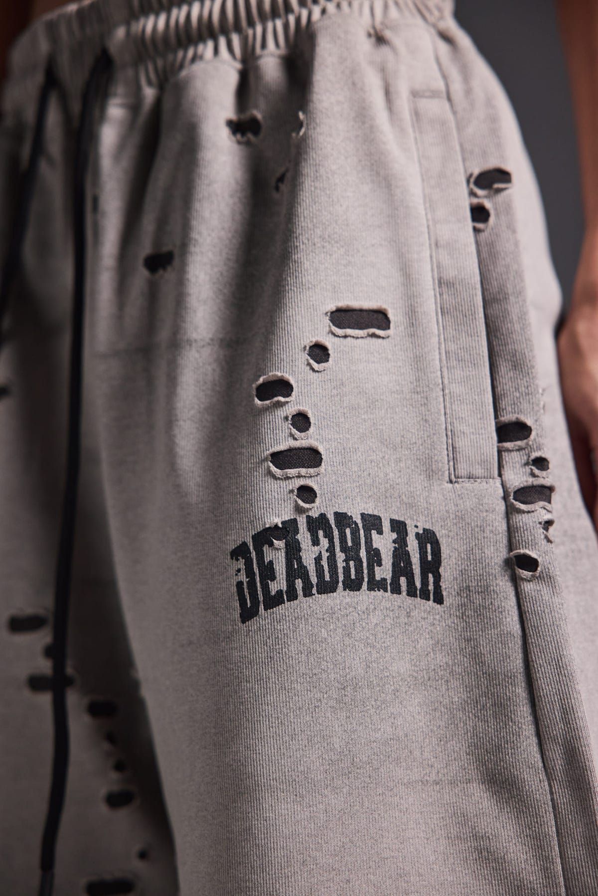 Distressed Washed Grey Shorts - image 5