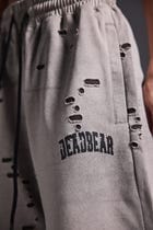Distressed Washed Grey Shorts view 5