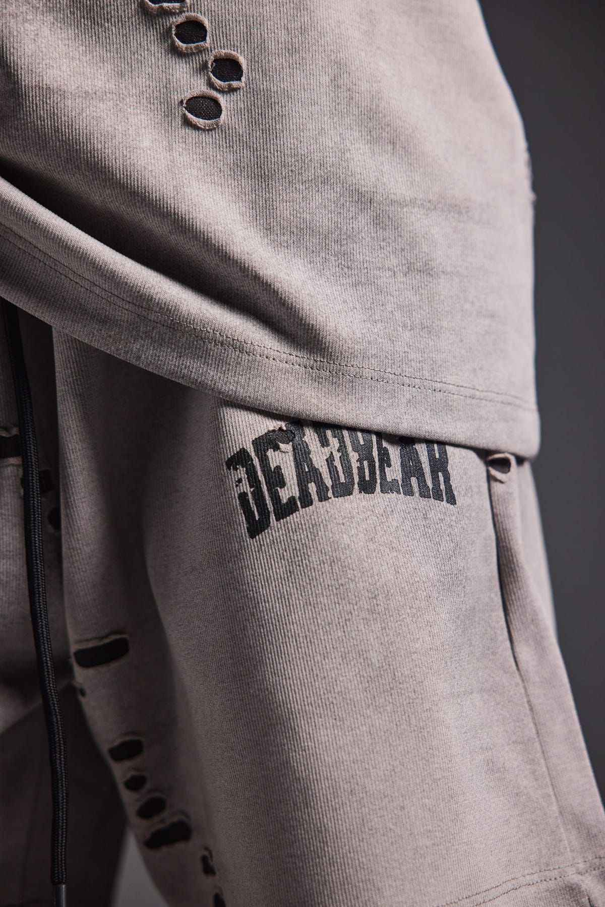 Distressed Washed Grey Shorts - image 7