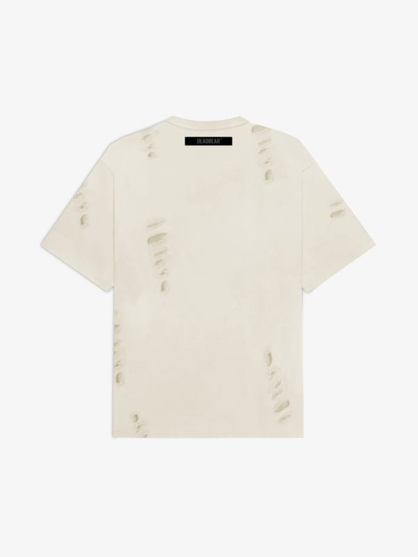 Deadbear — Distressed Cream White Tee 2.0