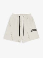 Distressed Cream White Shorts view 1