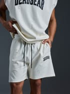 Distressed Cream White Shorts view 5
