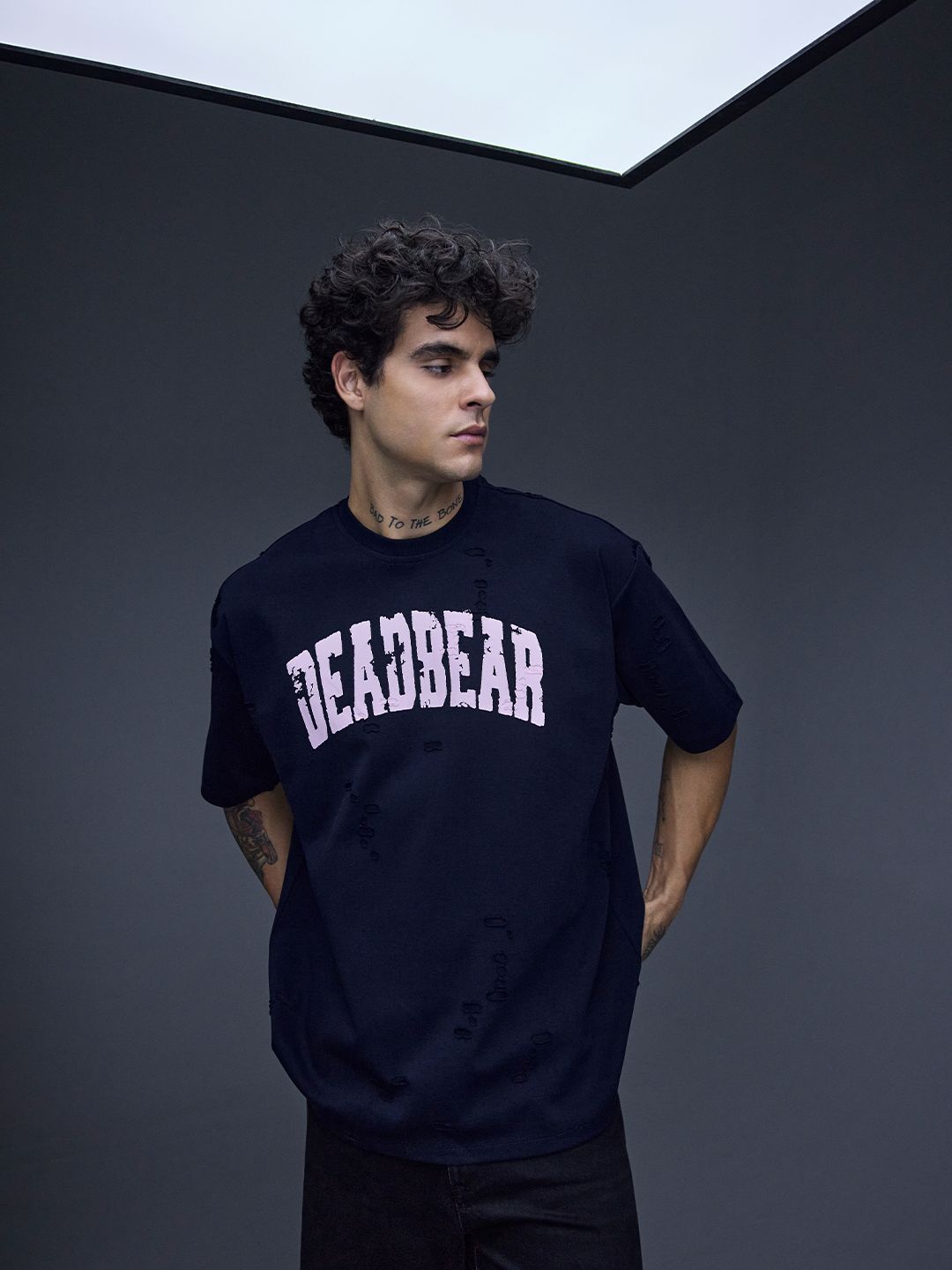 Distressed Navy Tee - image 6