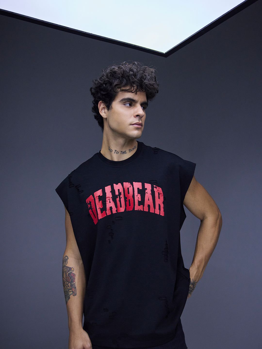 Distressed Black Tank - image 3