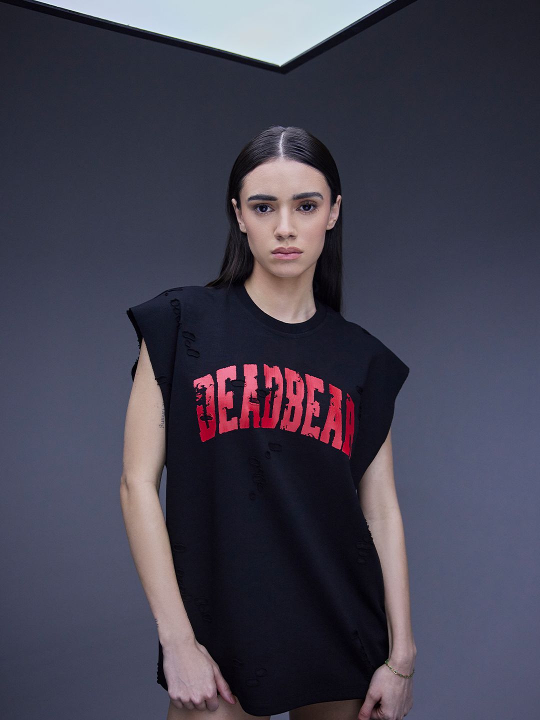 Distressed Black Tank - image 4