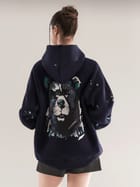 Grumpy Bear Hoodie Navy view 3