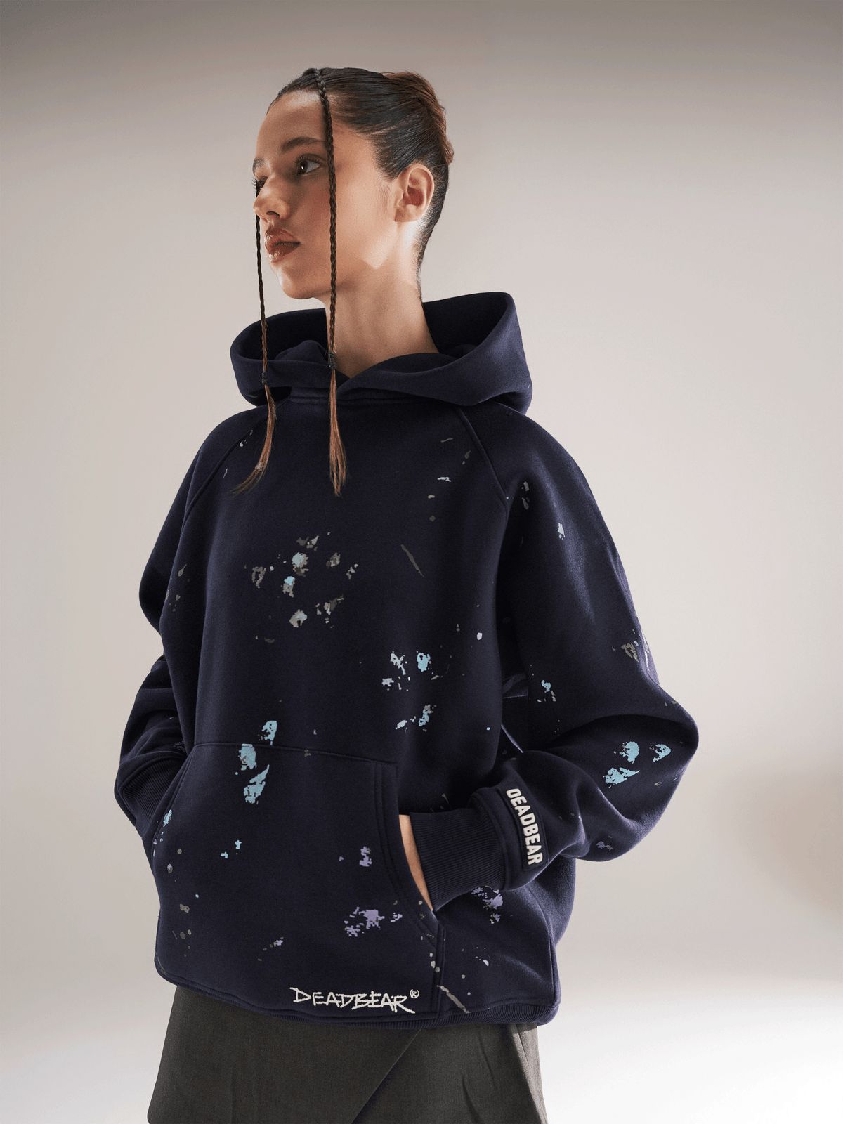 Grumpy Bear Hoodie Navy - image 4