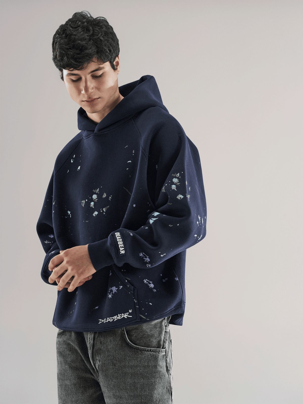 Grumpy Bear Hoodie Navy - image 5