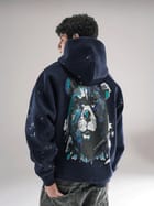 Grumpy Bear Hoodie Navy view 6