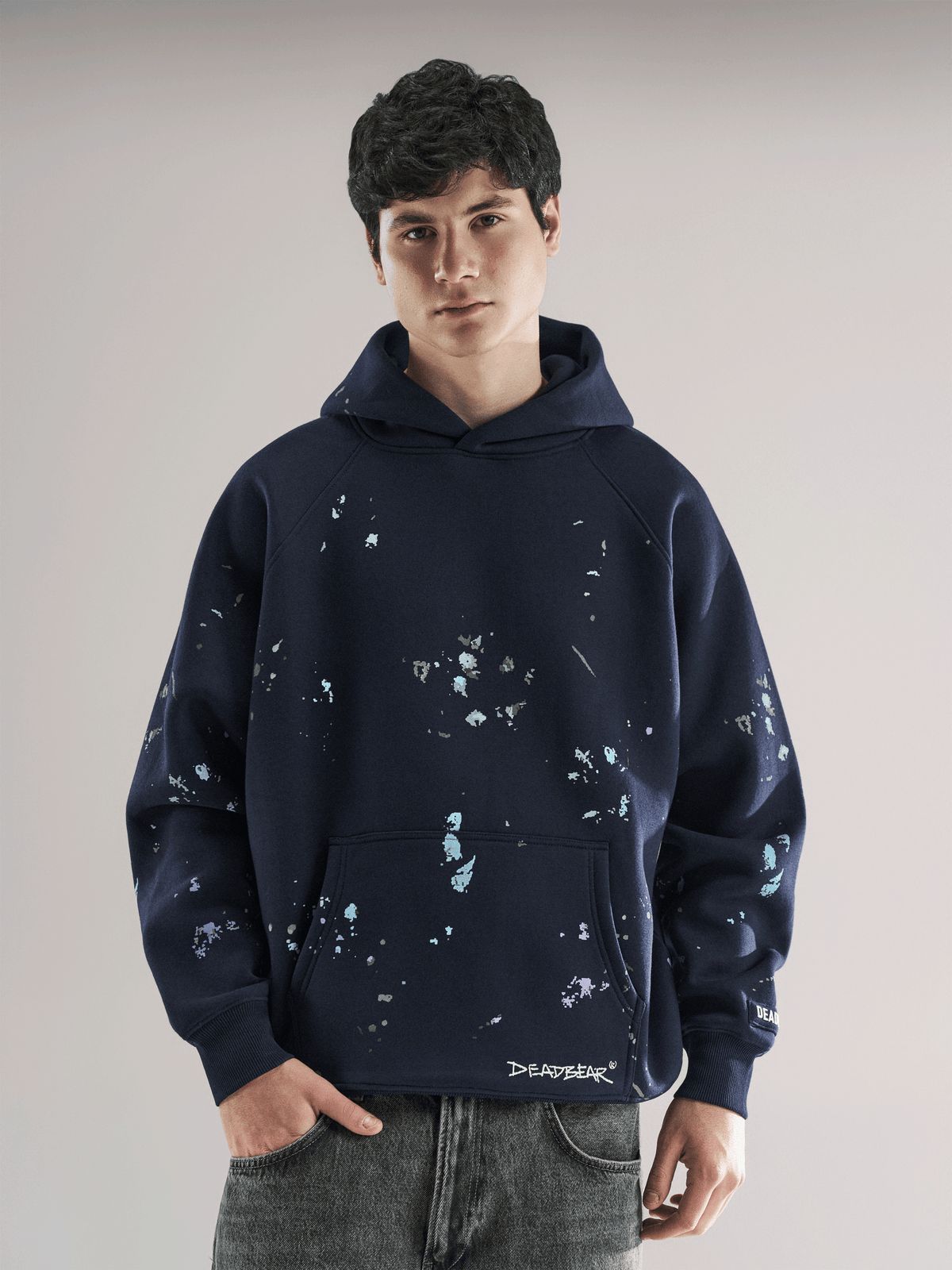 Grumpy Bear Hoodie Navy - image 7
