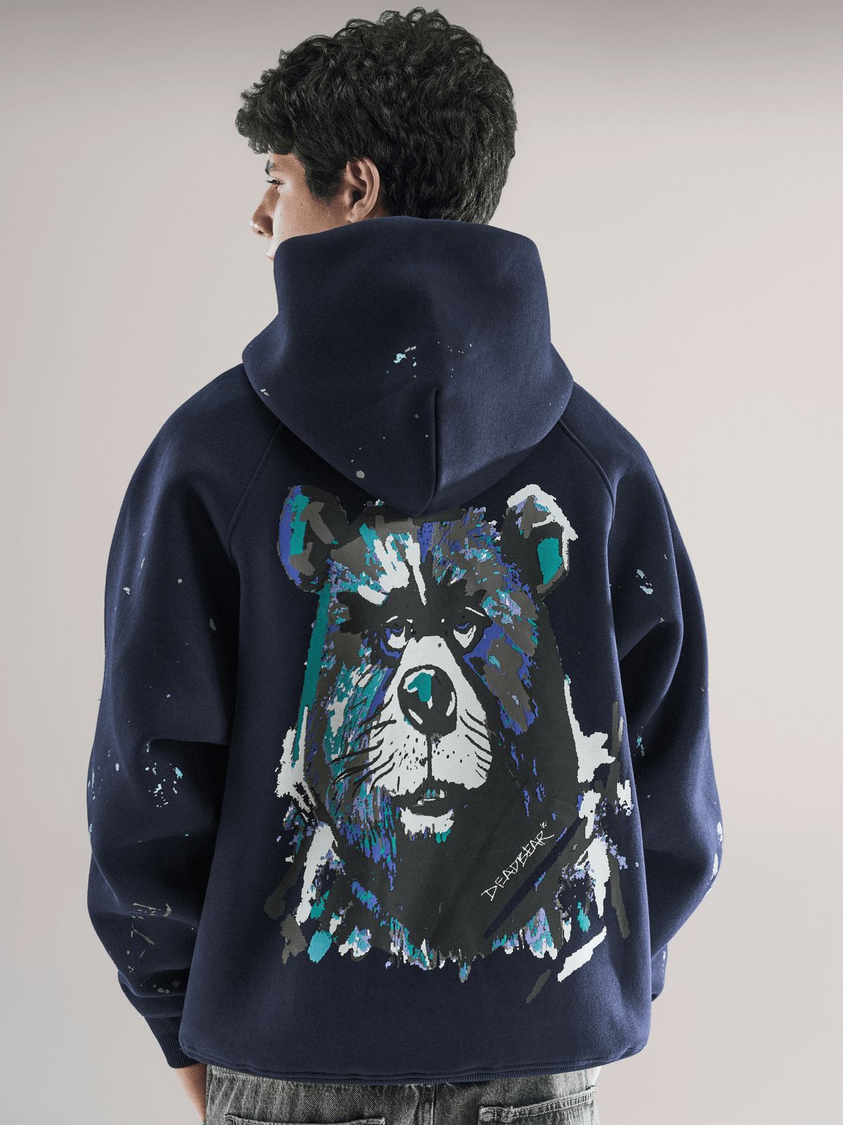 Grumpy Bear Hoodie Navy - image 10