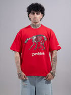 The Fossil Tee Red view 3