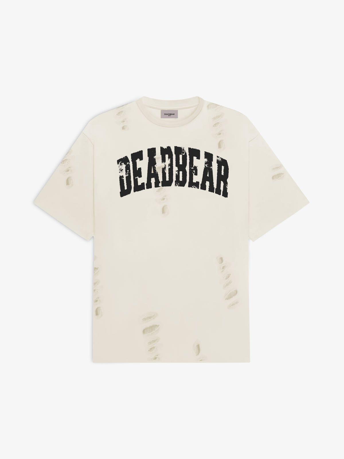 Distressed Cream White Tee - image 1