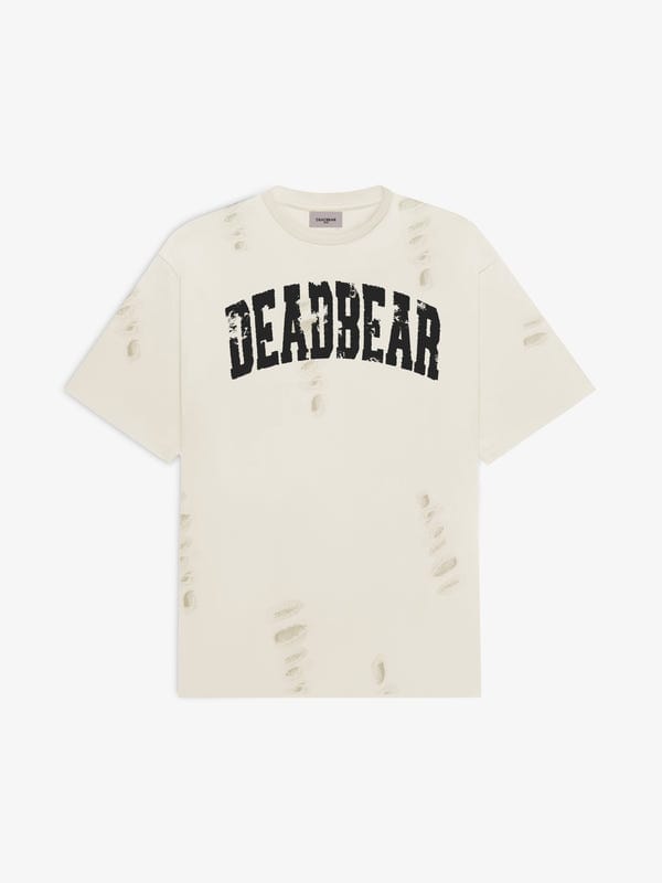 Deadbear — Distressed Cream White Tee