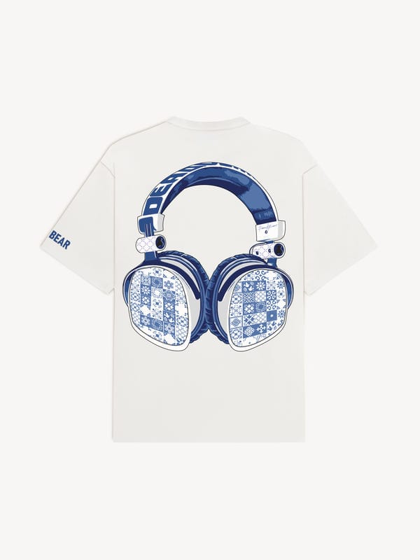 Deadbear — The Headphone Tee Cream White