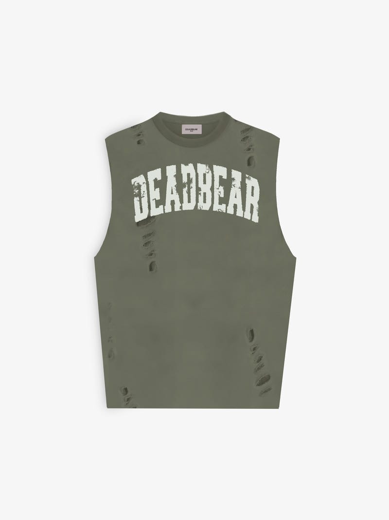 Distressed Olive Tank