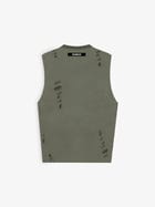 Distressed Olive Tank view 2