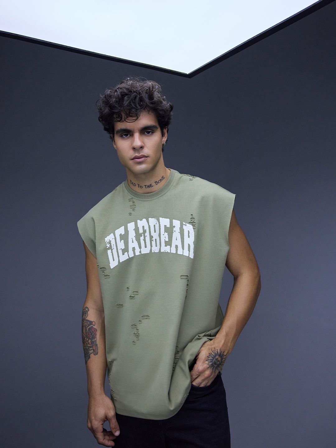 Distressed Olive Tank - image 6