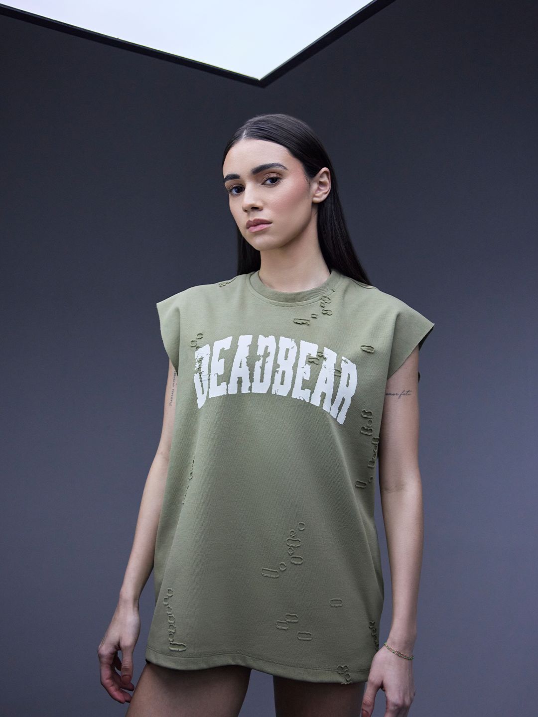 Distressed Olive Tank - image 8