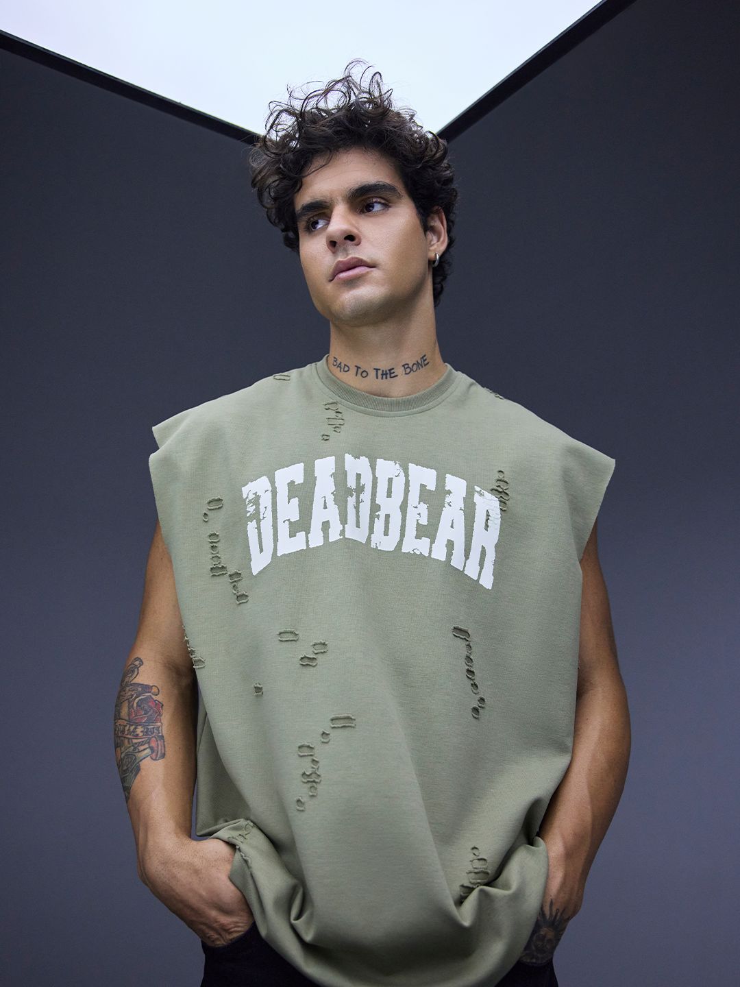 Distressed Olive Tank - image 10