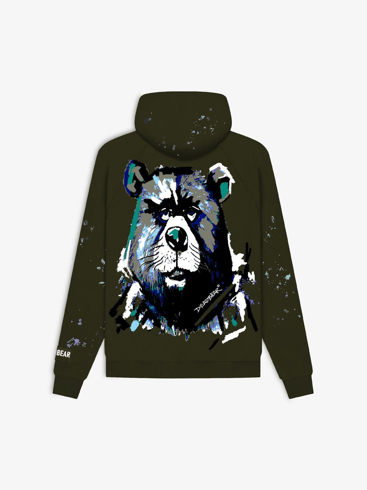 Grumpy Bear Hoodie Olive - image 1