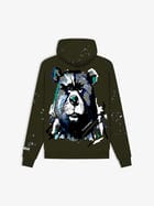 Grumpy Bear Hoodie Olive view 1