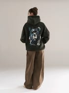 Grumpy Bear Hoodie Olive view 5