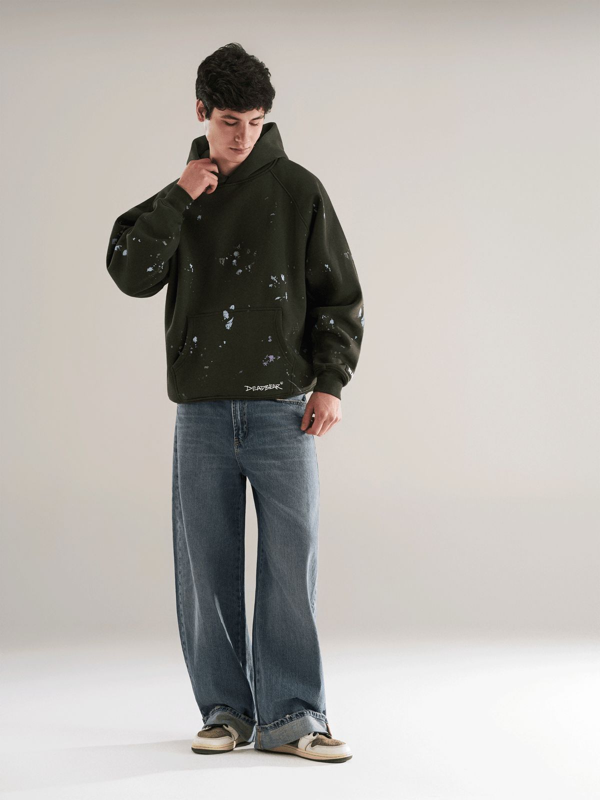 Grumpy Bear Hoodie Olive - image 7
