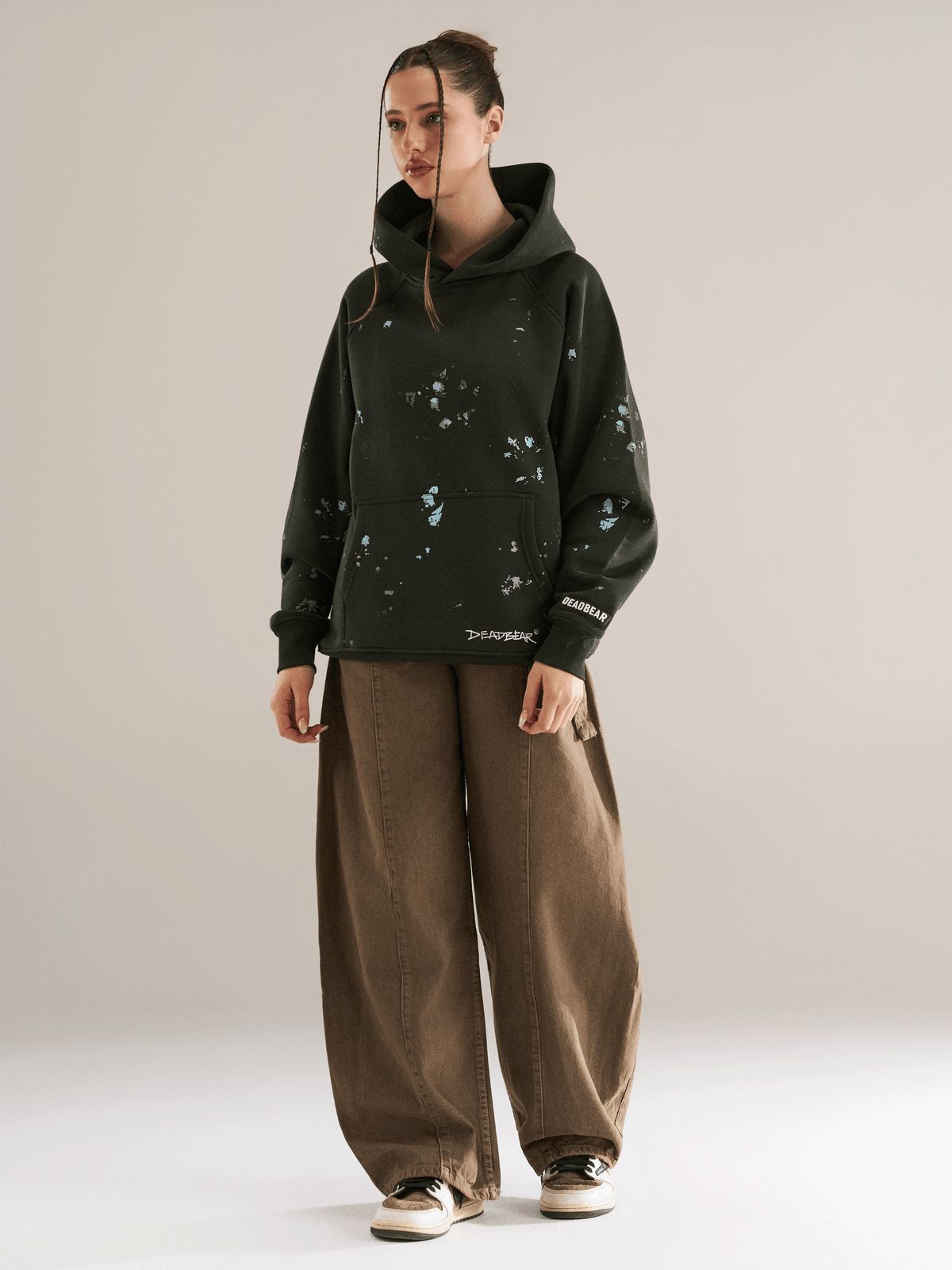 Grumpy Bear Hoodie Olive - image 9