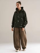 Grumpy Bear Hoodie Olive view 9