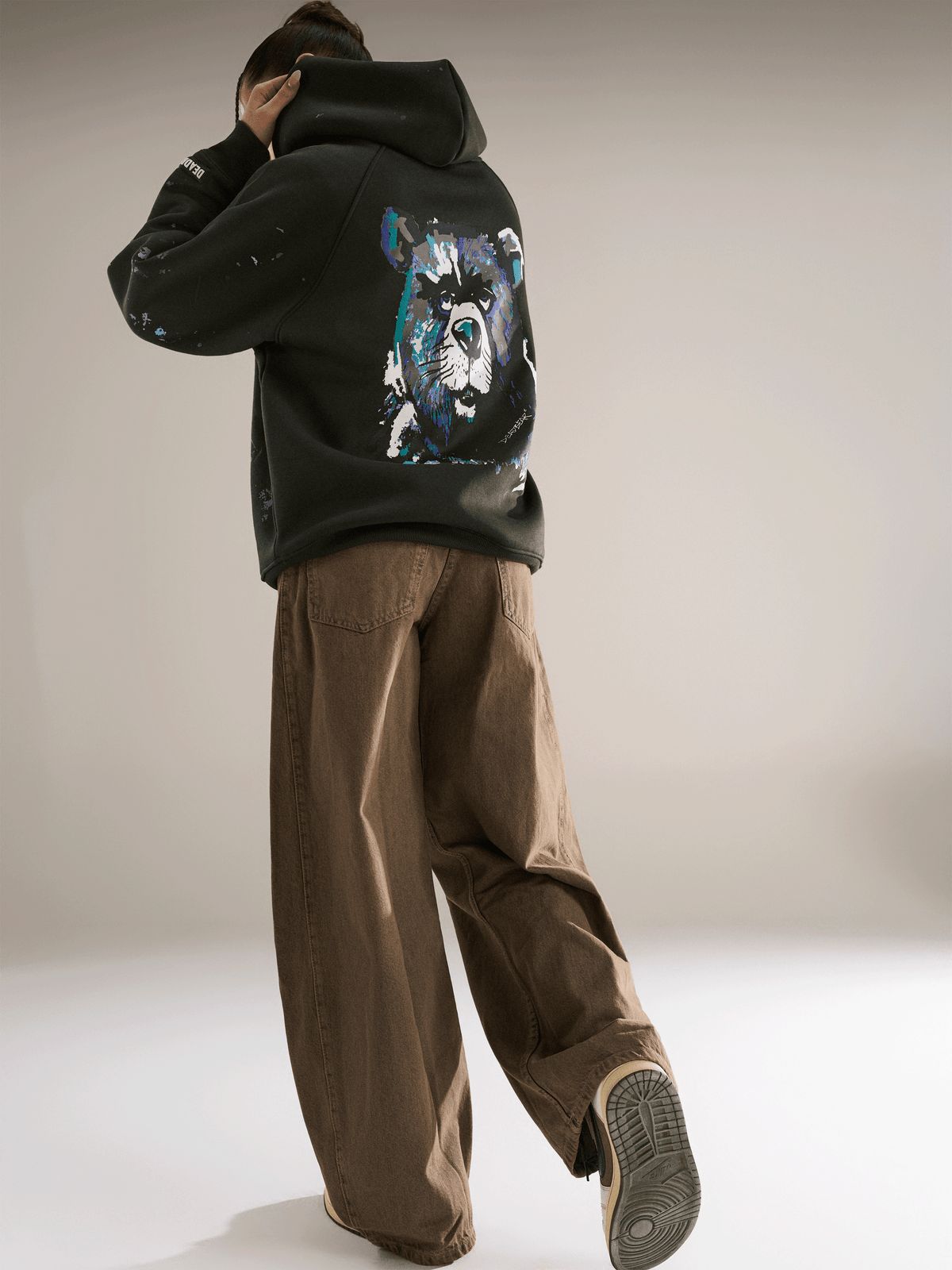 Grumpy Bear Hoodie Olive - image 10