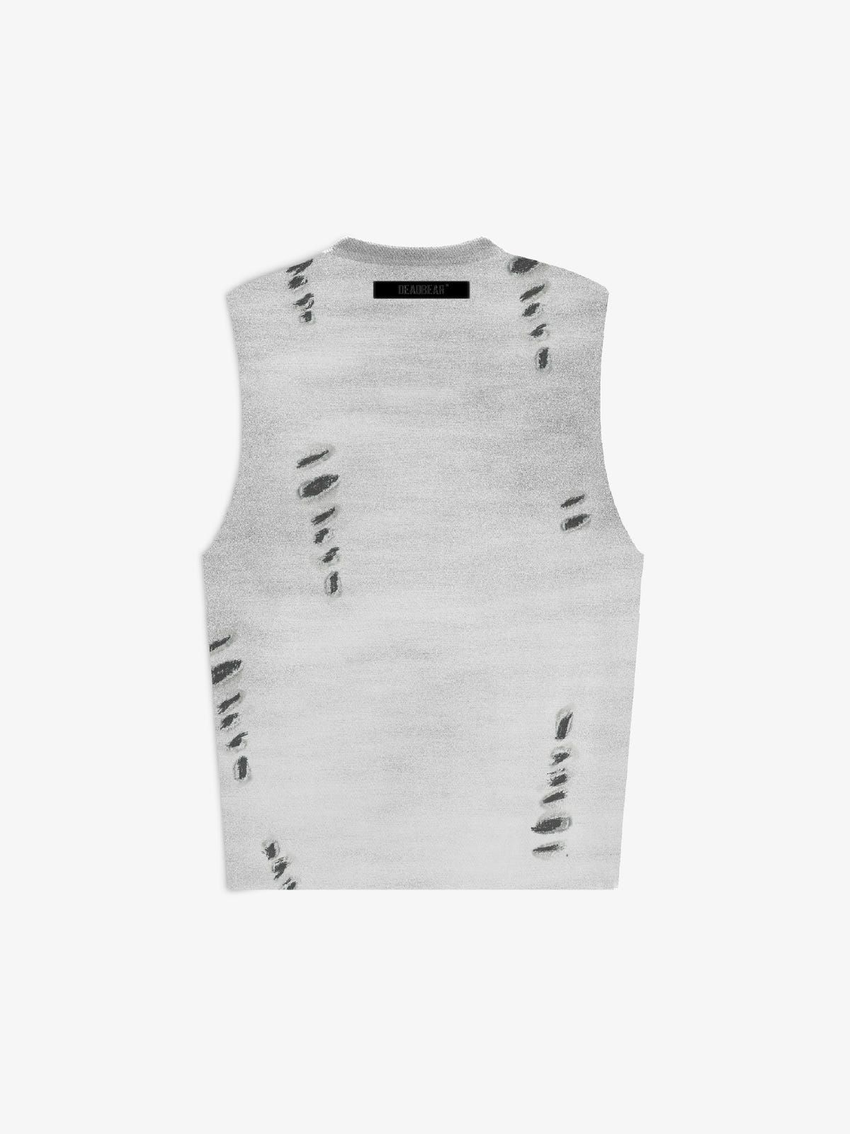 Distressed Washed Grey Tank - image 2