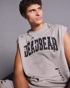 Distressed Washed Grey Tank view 4