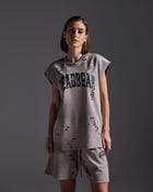 Distressed Washed Grey Tank view 8