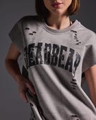 Distressed Washed Grey Tank view 9