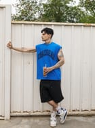 Waffle Tank Royal Blue view 4