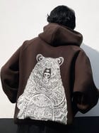 Mandala Hoodie Brown view 3