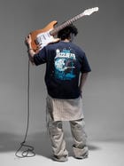 The Jazzbear Tee Navy Blue view 3