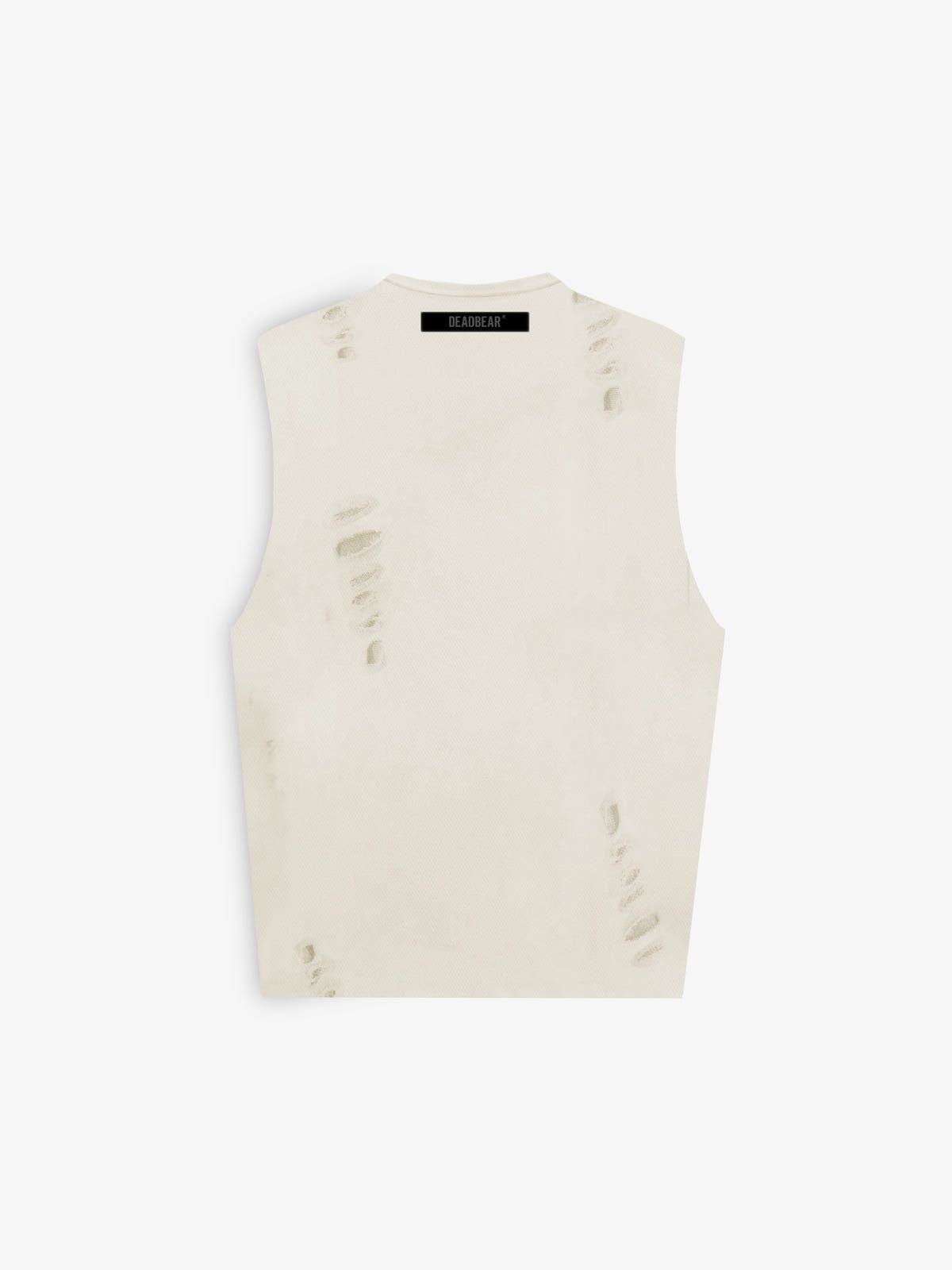 Distressed Cream White Tank - image 2
