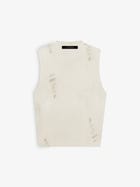 Distressed Cream White Tank view 2