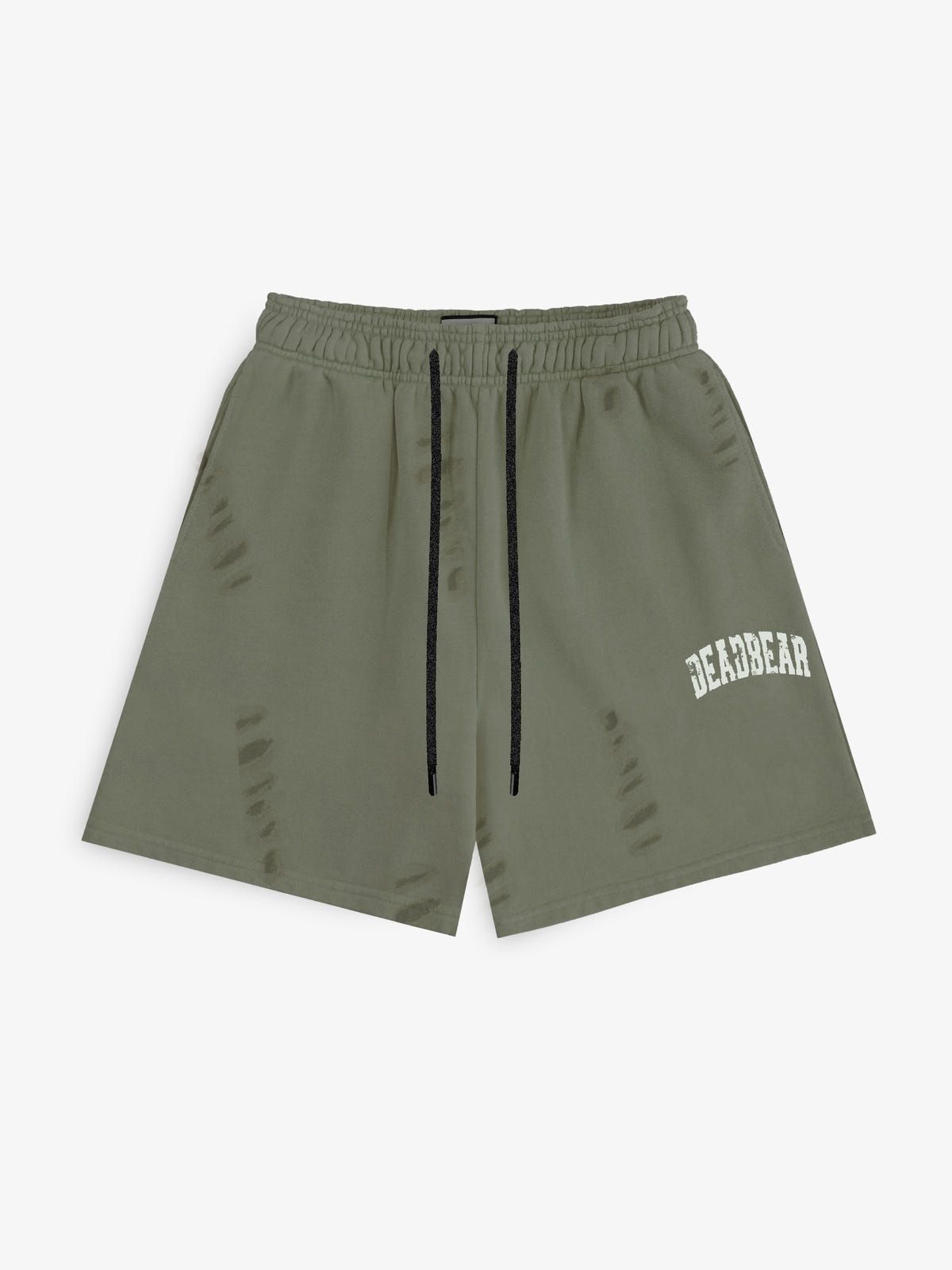 Distressed Olive Shorts - image 1