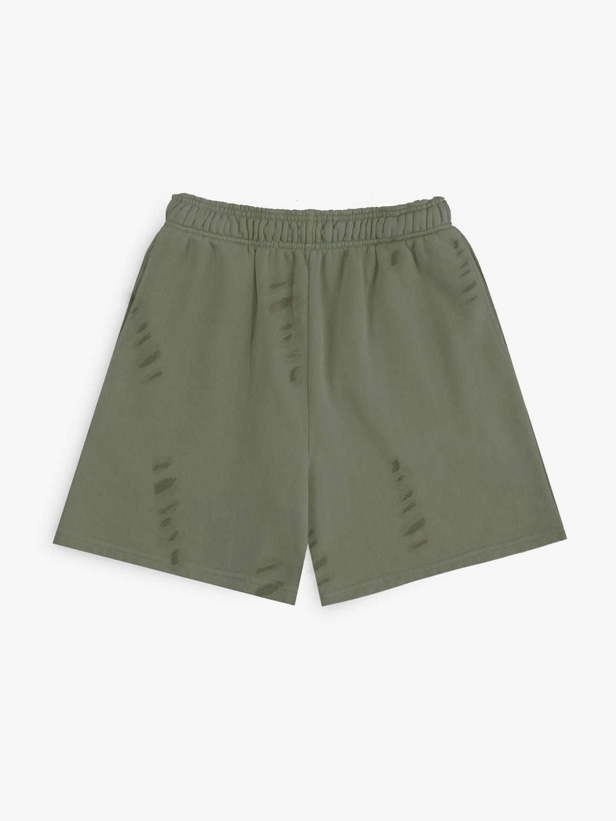 Distressed Olive Shorts - image 2