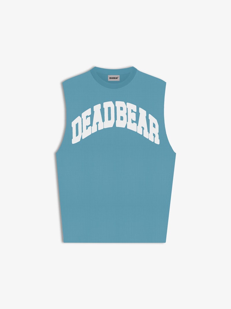 Waffle Tank Powder Blue